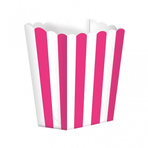Bright Pink Popcorn Boxes x5 Bright Pink Popcorn Boxes x5