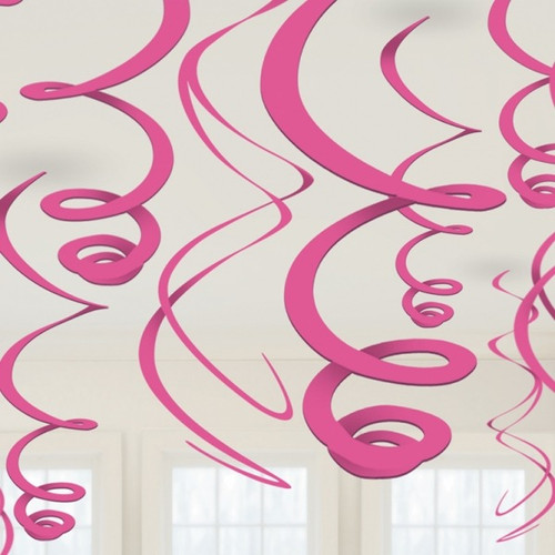 Pink Hanging Swirl Decorations Pink Hanging Swirl Decorations