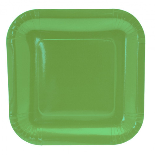 9 Inch Lime Green Square Paper Plates (8pk) 9 Inch Lime Green Square Paper Plates (8pk)