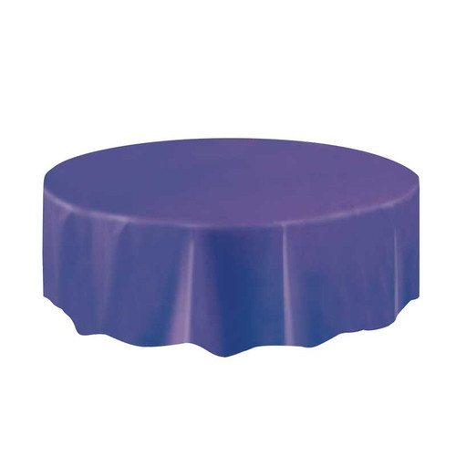 Purple Round Plastic Table Cover Purple Round Plastic Table Cover