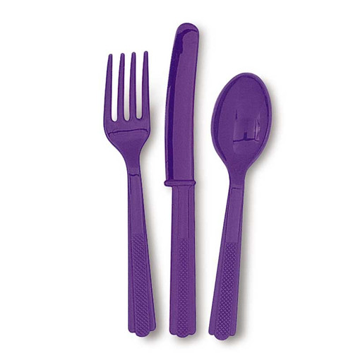 Purple Plastic Cutlery