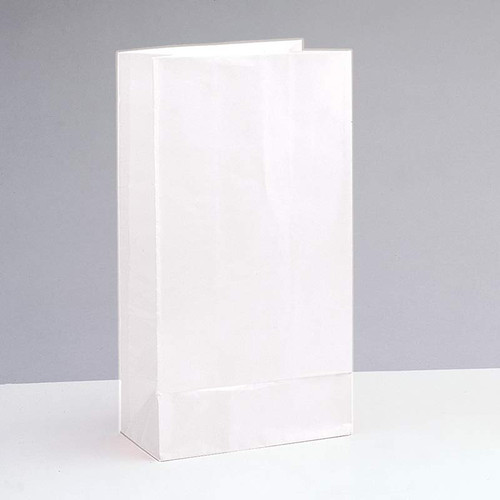 White Paper Party Bags x12