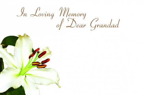 In Loving Memory Dear Grandad (x50) In Loving Memory Dear Grandad (x50)