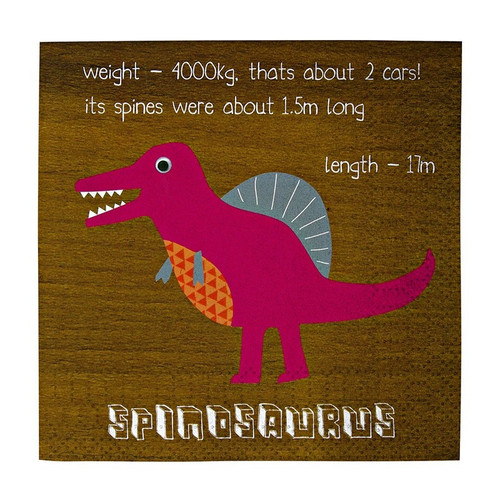 Dinosaur Species Party Napkins (20pk) Dinosaur Species Party Napkins (20pk)