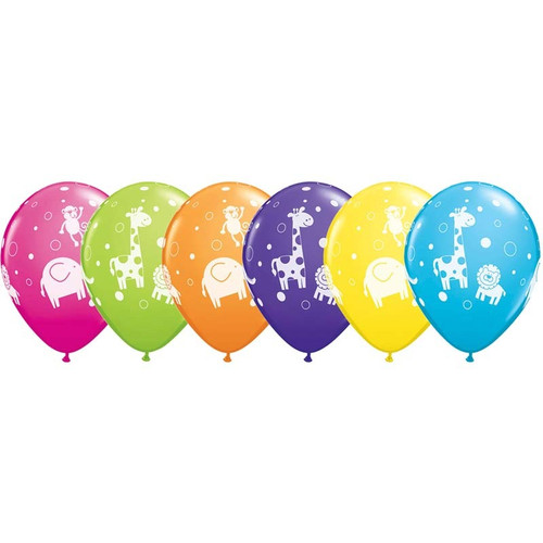 Jungle Animals Party Balloons (6pk)