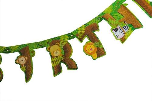 Jungle Shaped Safari Party Banner Jungle Shaped Safari Party Banner