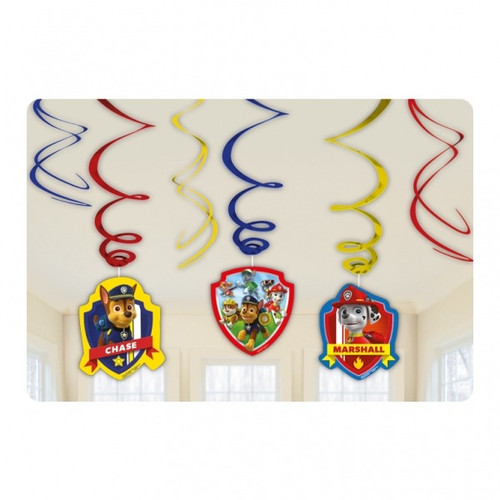 Paw Patrol Hanging Swirls Decorations