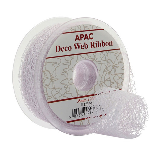 White Deco Web Ribbon White Deco Web Ribbon