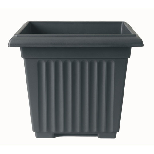Stewart Corinthian 40cm Square Planter - Black Stewart Corinthian 40cm Square Planter - Black