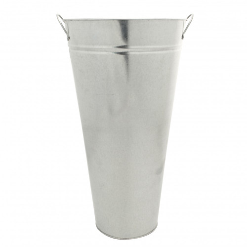 Galvanised Vase With Ears 45cm Galvanised Vase With Ears 45cm