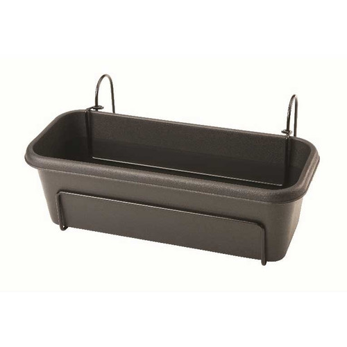 Stewart 60cm Balcony Trough Set - Black Stewart 60cm Balcony Trough Set - Black