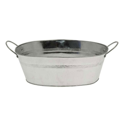 Galvanised Oval Bowl