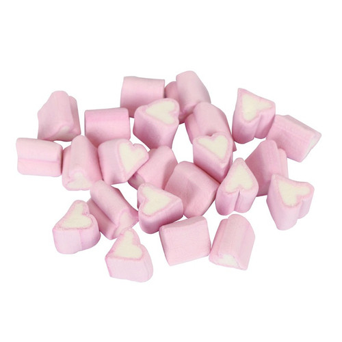 Pink and White Mallow Hearts (200g) Pink and White Mallow Hearts (200g)