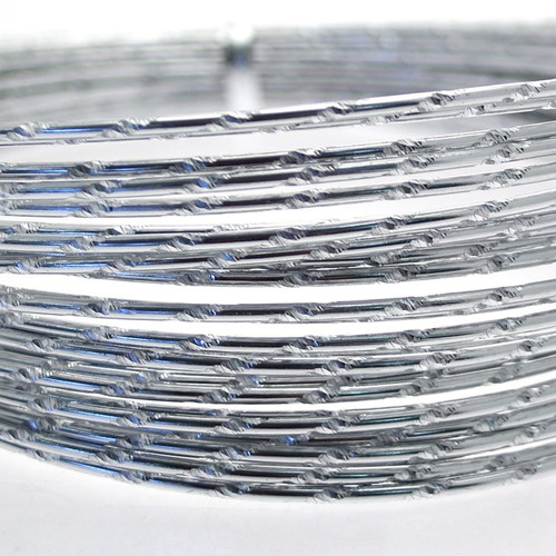 Silver Diamond Cut Aluminium Wire Silver Diamond Cut Aluminium Wire