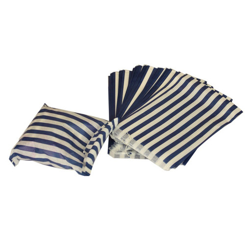 Dark Blue Small Candy Stripe Sweet Bags Dark Blue Small Candy Stripe Sweet Bags