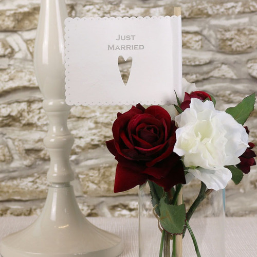 Just Married Heart Flag Just Married Heart Flag