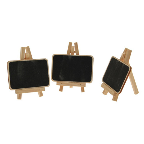 Pack of 3 Blackboard Easel Placecards in Natural Pack of 3 Blackboard Easel Placecards in Natural