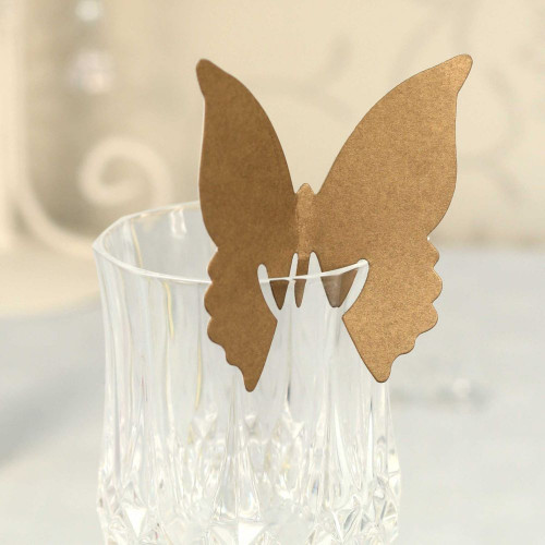 Gold Butterfly Place Cards