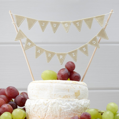 Just Married Vintage Cake Bunting