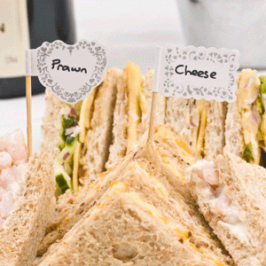 Vintage Romance Food Flags