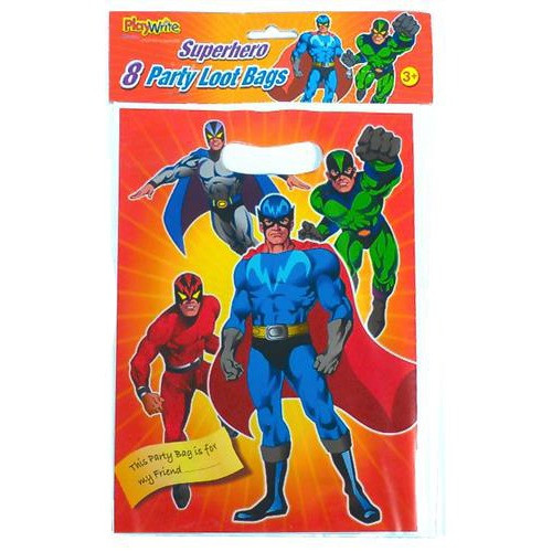 Super Hero Loot Bags x8