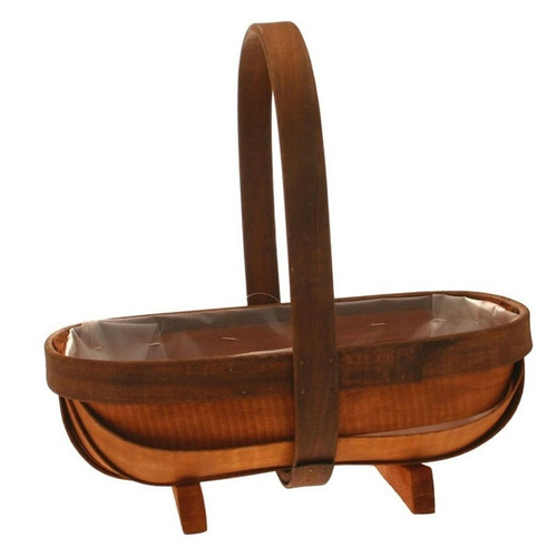 Stained Softwood Trug Basket Stained Softwood Trug Basket