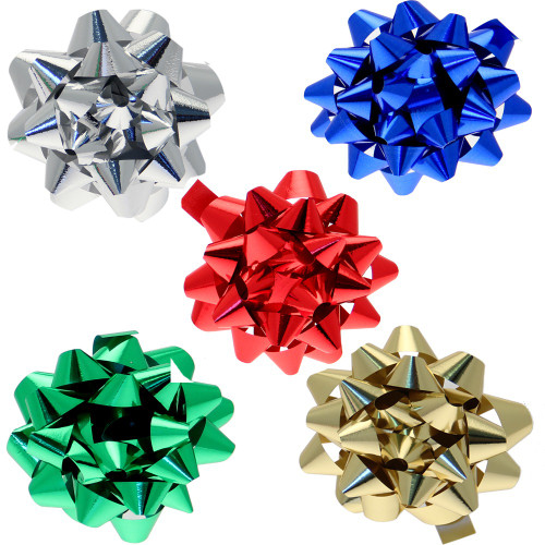 Metallic Assorted Galaxy Bows (x15)