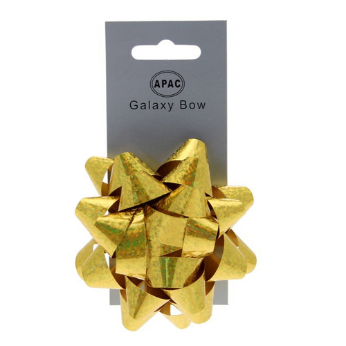 Holographic Gold Sticky Bow Holographic Gold Sticky Bow