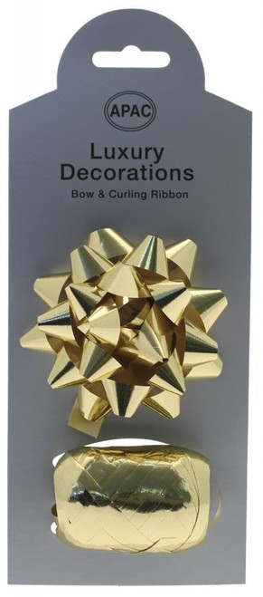 Metallic Gold Galaxy Bow and Cop 