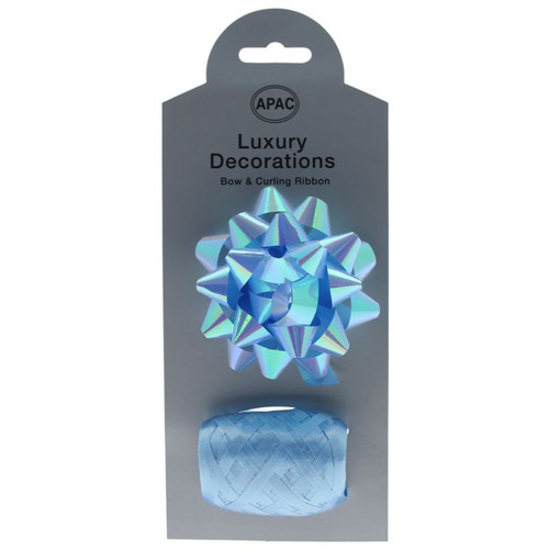 Iridescent Blue Galaxy Bow and Cop