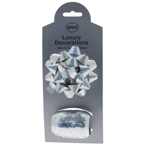 Holographic Silver Galaxy Bow and Cop