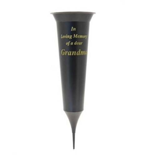 Black Grandma Grave Vase