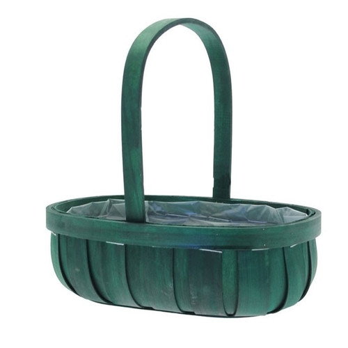 Dark Green Softwood Trug With Handle Dark Green Softwood Trug With Handle