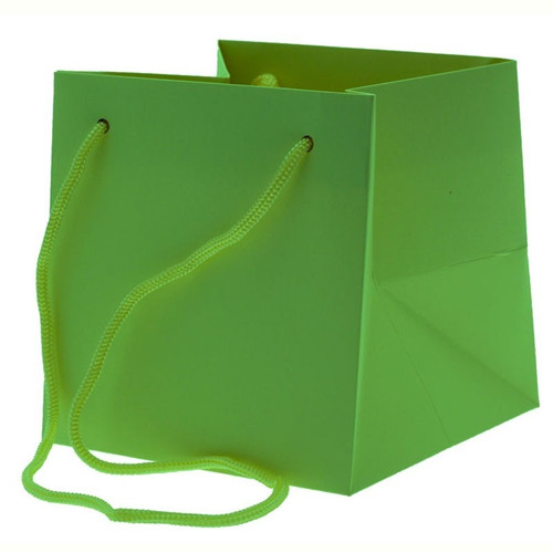 Small Lime Green Hand Tie Bag