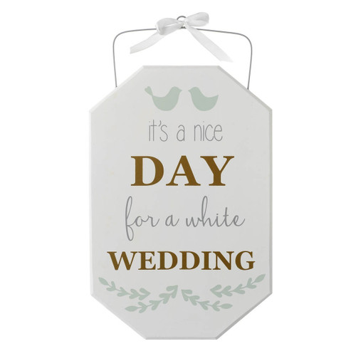 White Wedding Sign