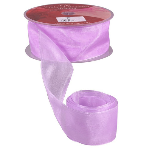 38mm Lilac Woven Edge Organza 38mm Lilac Woven Edge Organza