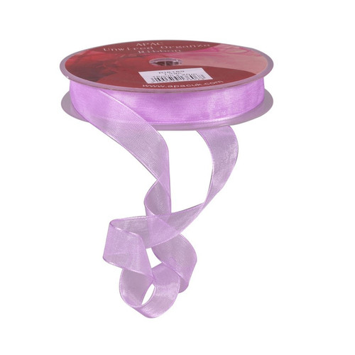 15mm Lilac Woven Edge Organza