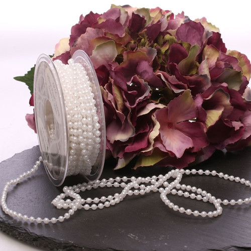 White Pearls on Spool 4mm