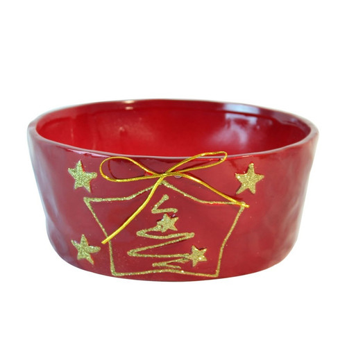 Red Christmas Tree Bowl 19cm Red Christmas Tree Bowl 19cm