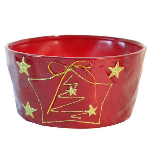 Red Christmas Tree Bowl 25cm Red Christmas Tree Bowl 25cm