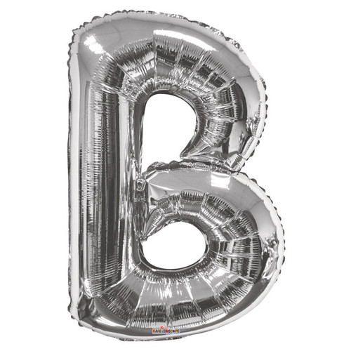 34" Silver Letter B Balloon