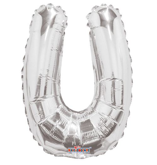 34" Letter Balloon - U - Silver 34" Letter Balloon - U - Silver