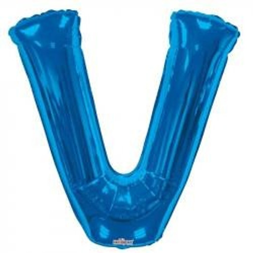 34" Letter Balloon - V - Blue 34" Letter Balloon - V - Blue