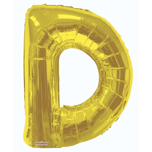 34"  Letter Balloon - D - Gold