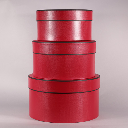 Red and Black Round Hat Boxes Set of 3 Red and Black Round Hat Boxes Set of 3