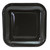 9 Inch Black Square Paper Plates (8pk)