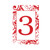 Red Scroll Table Numbers