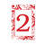 Red Scroll Table Numbers
