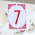 Red Vintage Table Numbers