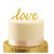 Gold Sparkling Love Cake Topper